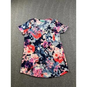 Filly Flair Women's Floral Print Jersey Top‎ Size Small
